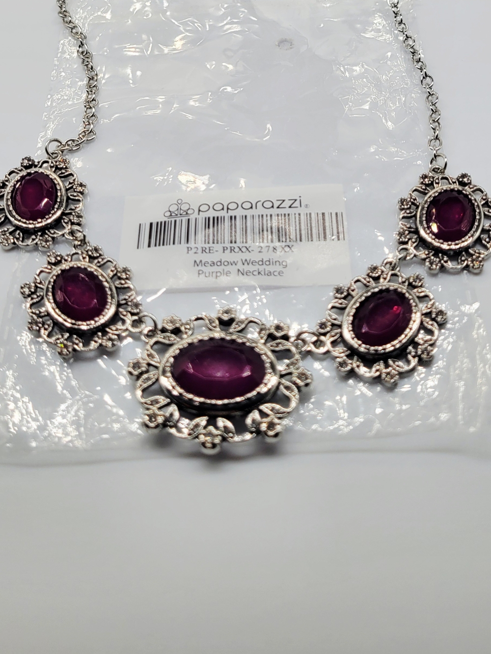 Paparazzi Meadow Wedding Purple Statement Necklace